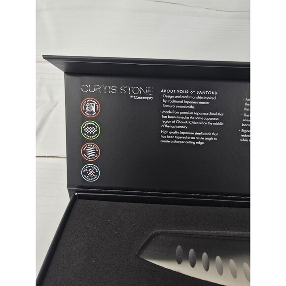 Curtis Stone 6" Japanese Steel Santoku Knife High Quality Made - Picture 9 of 10